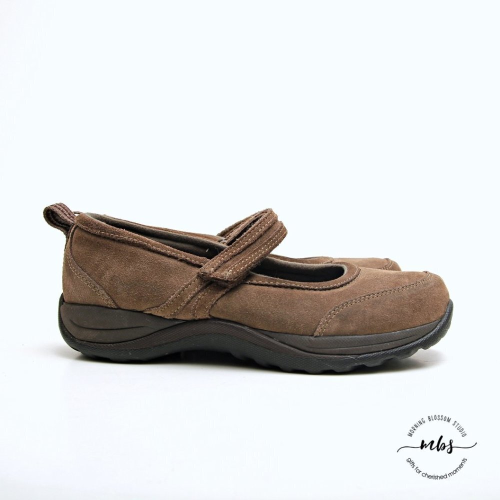 EUC L.L. Bean Comfort Mocs‎ Mary Jane Shoes Tan Women 8.5 Wide